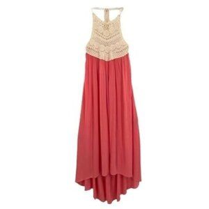 Altar'd State Crochet Halter Top Maxi Dress